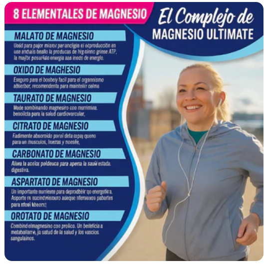 Magnesium Complex 8 en 1 - Dile adiós al estrés, la ansiedad y el cansancio todo en una sola cápsula